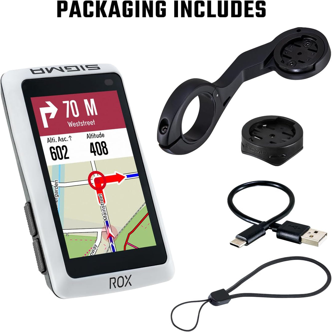Sigma ROX 12.1 EVO Basic Set - White Fahrrad-Navi Fahrrad Europa Bluetooth, GPS, GLONASS Variante 2