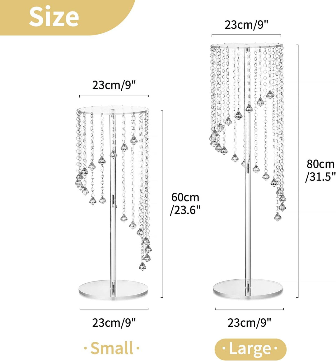 Nuptio Acryl Vasen Hochzeit Mittelstücke - 10 Stück 80cm Hoch Klare Geometrische Blume Vase Stehen f