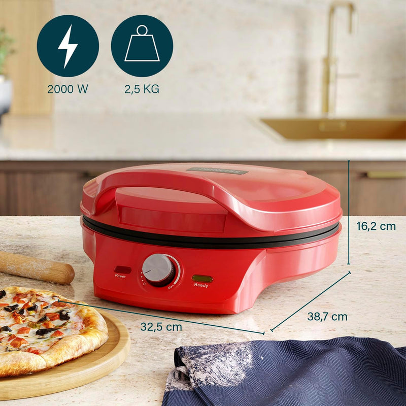 Princess Pizza-Maker – Ø 32 cm – Einstellbarer Thermostat – Multifunktional – Inklusive Grillfunktio