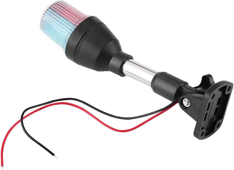 Keenso Marine Positionslichter, 12V 2,5W LED-Navigationsleuchte Marine Ankerlicht Küstenlinie Rot/We