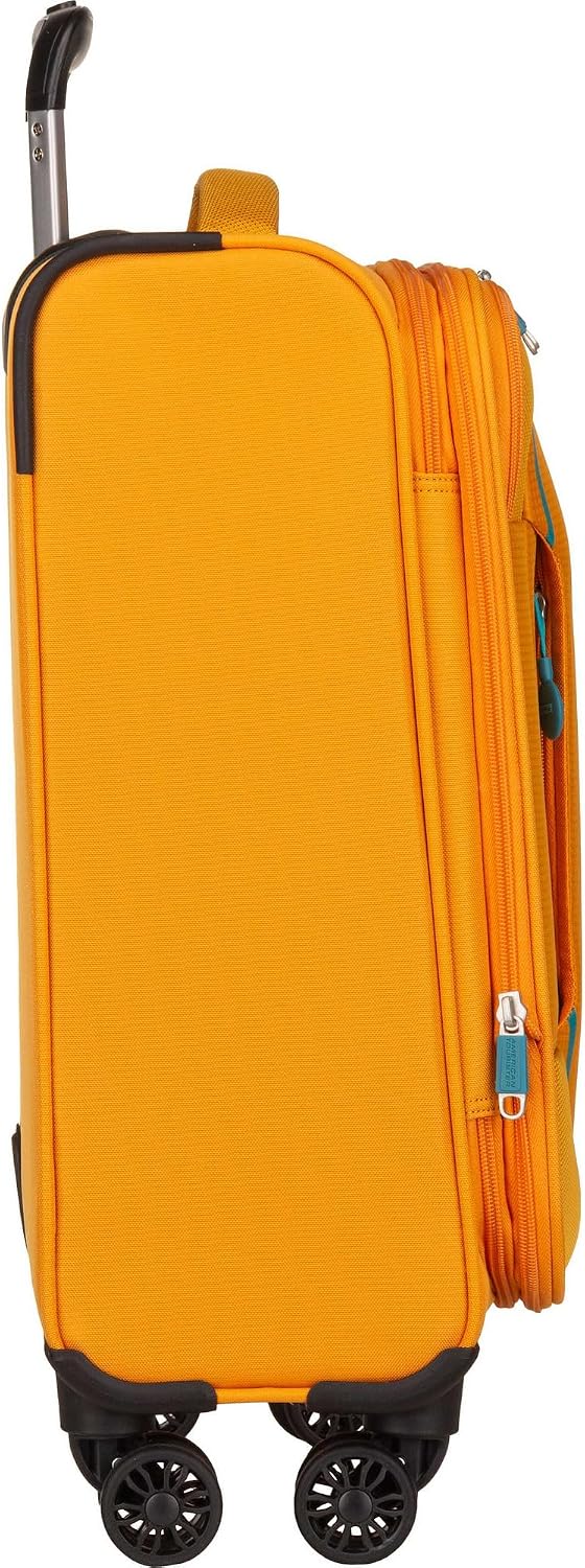 American Tourister Pulsonic - Spinner S, Erweiterbar Handgepäck, 55 cm, 40.5/43.5 L, Gelb (Sunset Ye