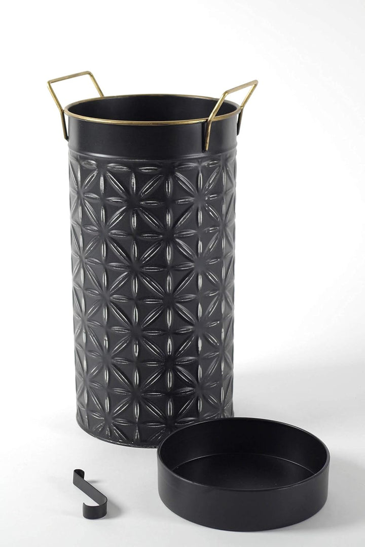 Kobolo Schirmständer Regenschirmständer Stroke - Metall - schwarz - H 43 cm
