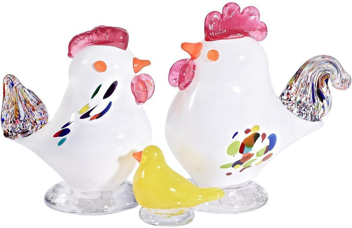 CRISTALICA Glasfigur Huhn weiss 14,5cm