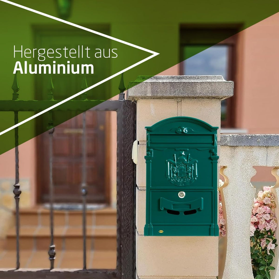 Amig – Briefkasten im klassischen Stil für den Aussenbereich - Postschliessfach für Mauern, Mauern o