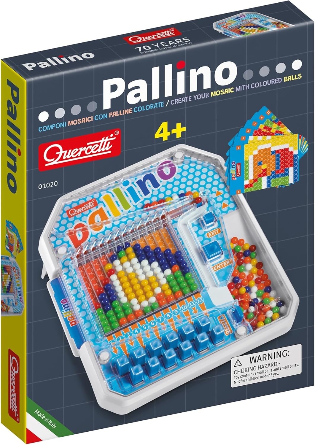 QUERCETTI 1020 Quercetti-1020 Pallino Lernspielzeug, Multicolor