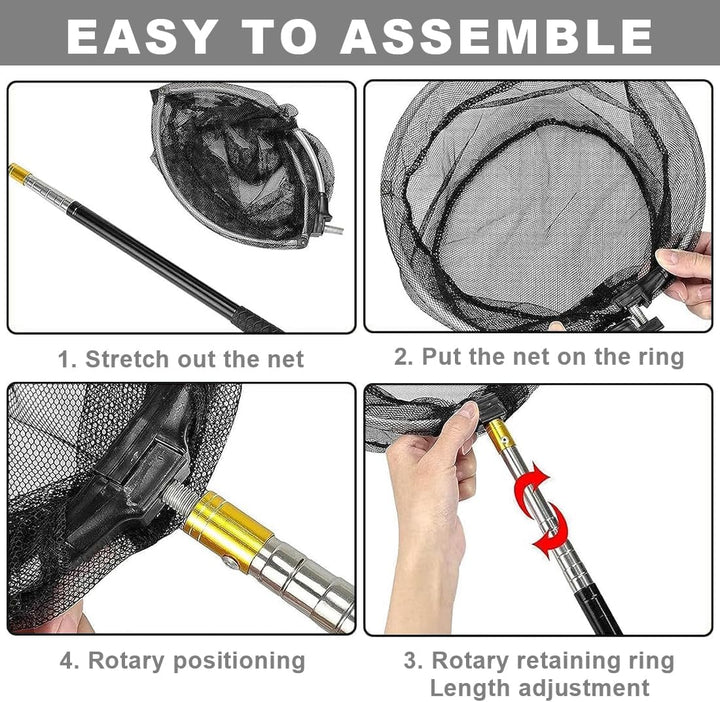 Schmetterlingsnetz und Fischkescher - 2er Set Teleskop Kescher aus Aluminium für Schmetterlinge, Vög
