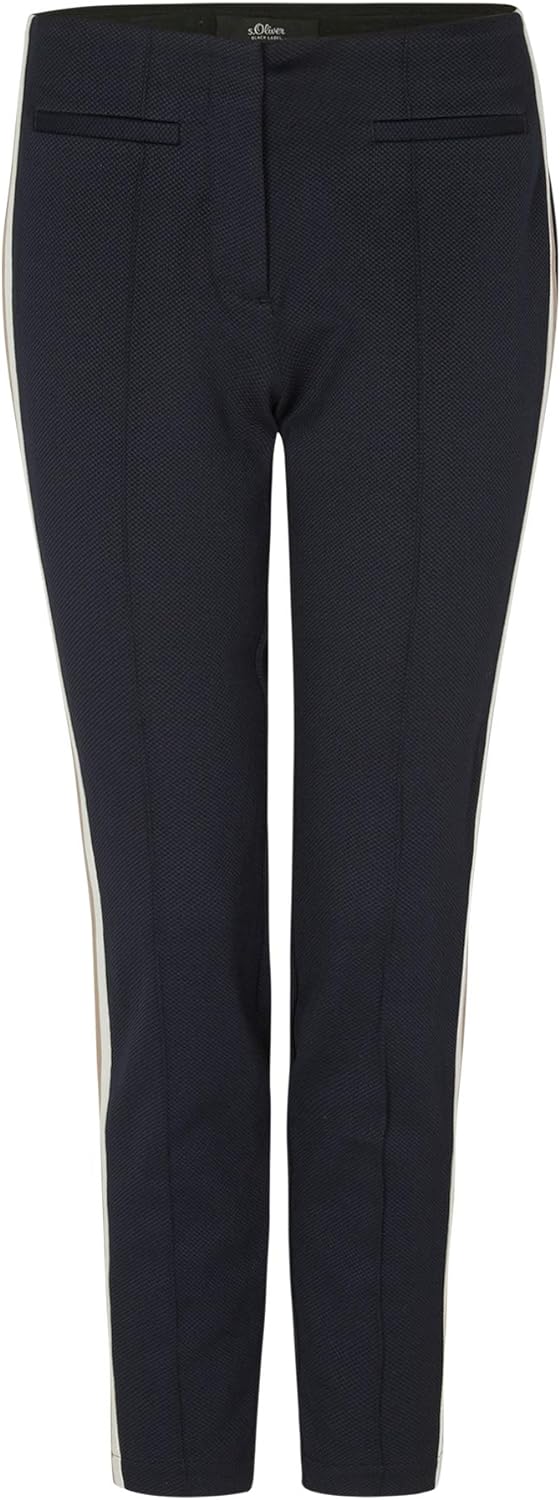 s.Oliver BLACK LABEL Damen 150.10.002.18.180.2039576 Hose 38 Dark Navy, 38 Dark Navy