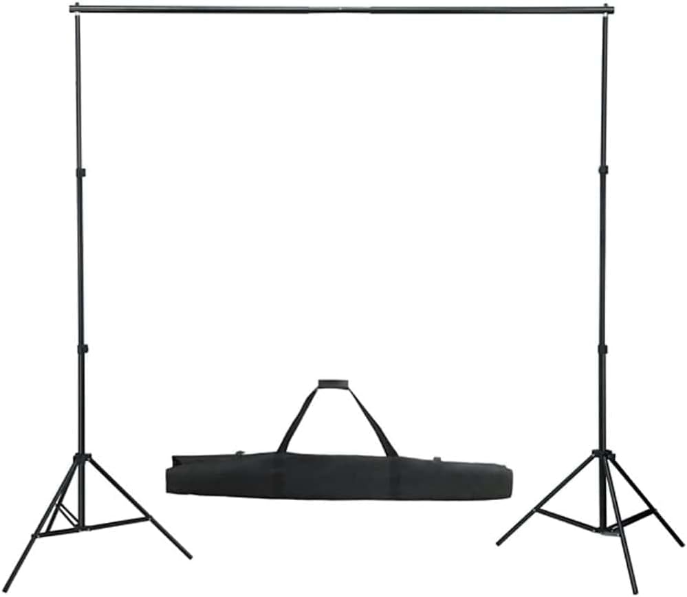 Fotostudio-Set mit Beleuchtung, Hintergrund und Reflektor für professionelle Porträt- und Produktfot