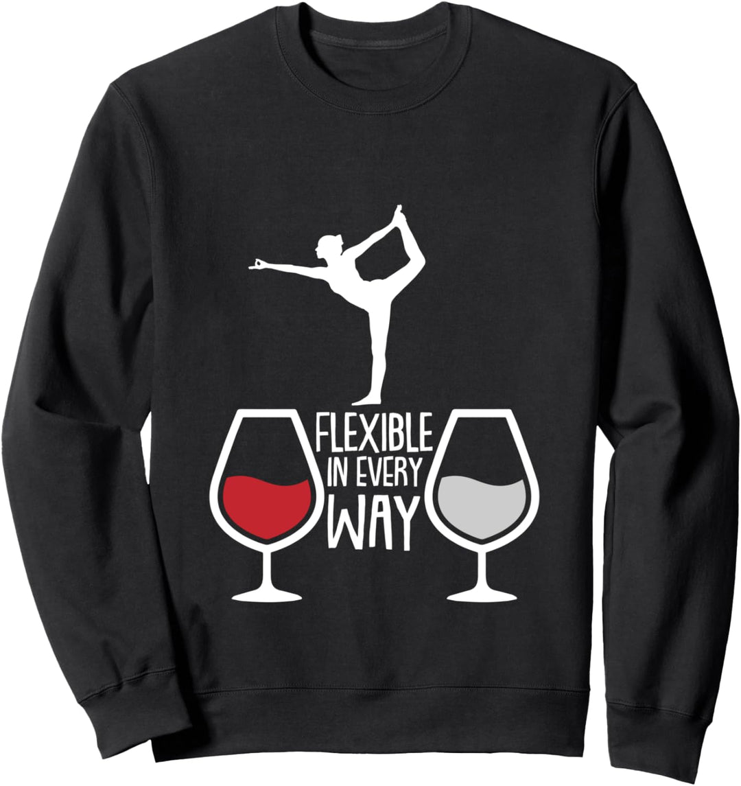 Yoga Mom Funny Trinken Wein Mama Mama Momma Mutter Sweatshirt