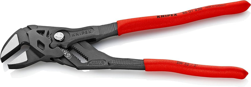 KNIPEX Zangenschlüssel, Multi-Schraubenschlüssel, Chrom-Vanadium, atramentiert, 250 mm, 86 01 250 at