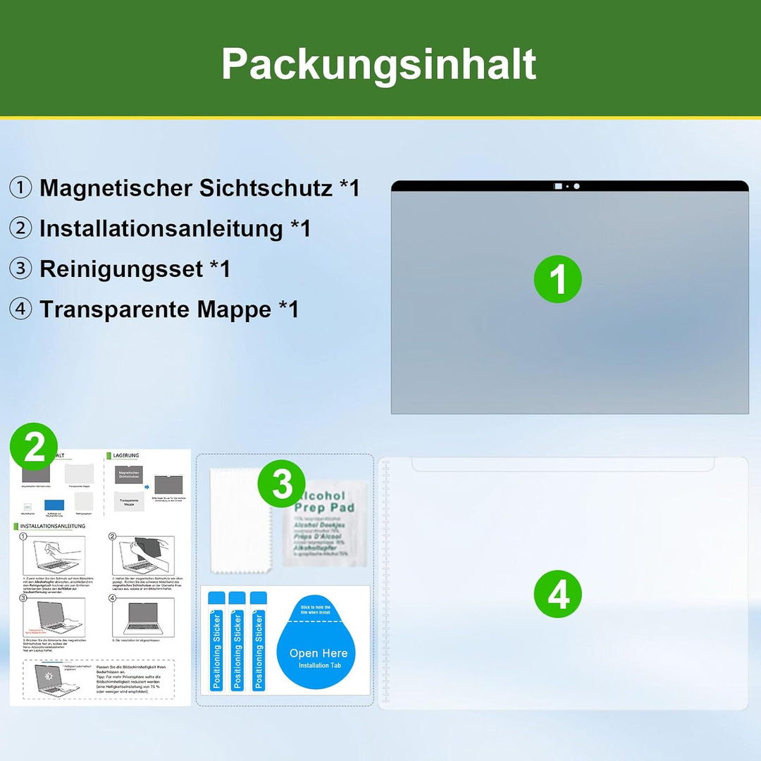 Magnetischer Blickschutzfilter für MacBook Neo 13 Zoll (2026, A18 pro), Abnehmbarer Anti Glare Blaul