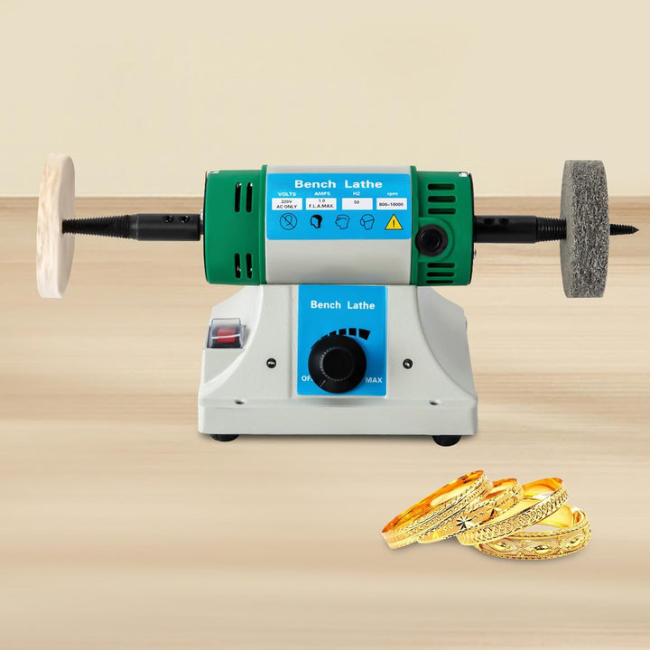 Poliermaschine für Schmuck, 220V 320W Poliermaschine Set, Einstellbare Polier- und Poliermaschine, D