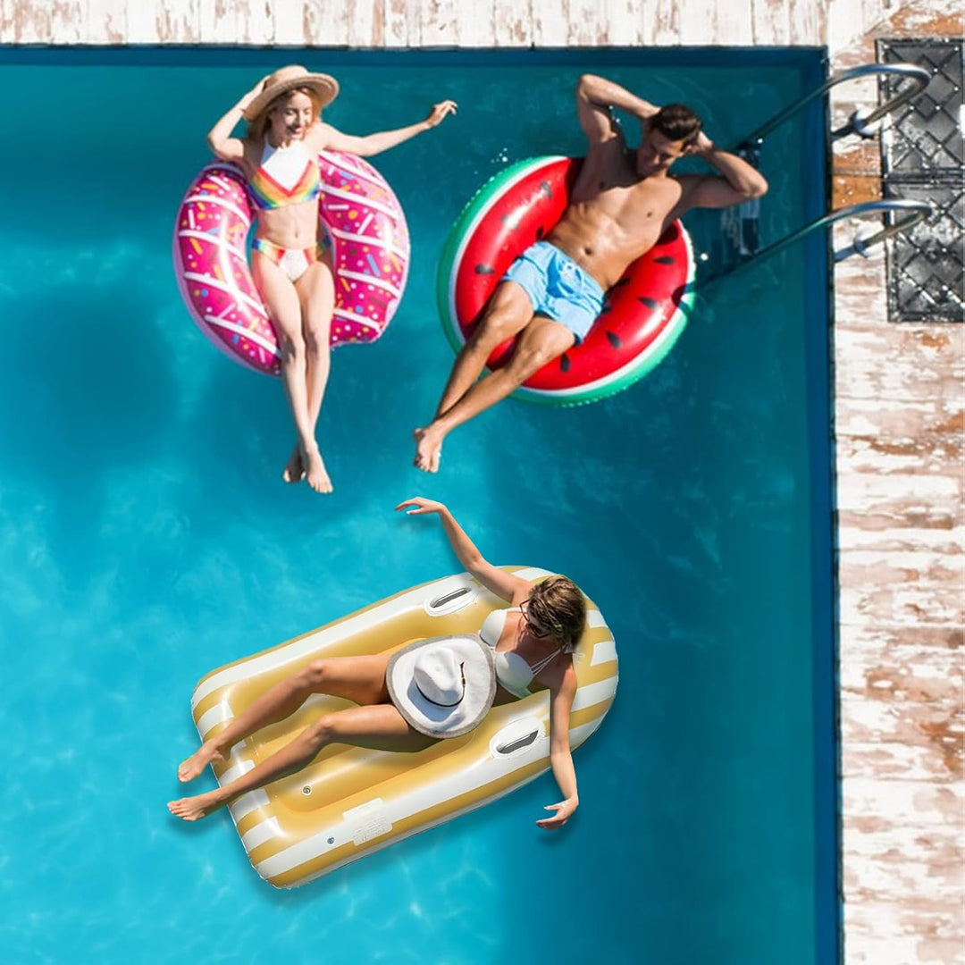 Bodyboard Aufblasbar, leichtes Aufblasbares Surfbrett tragbares Schwimmenbrett mit Griffen Schwimmhi
