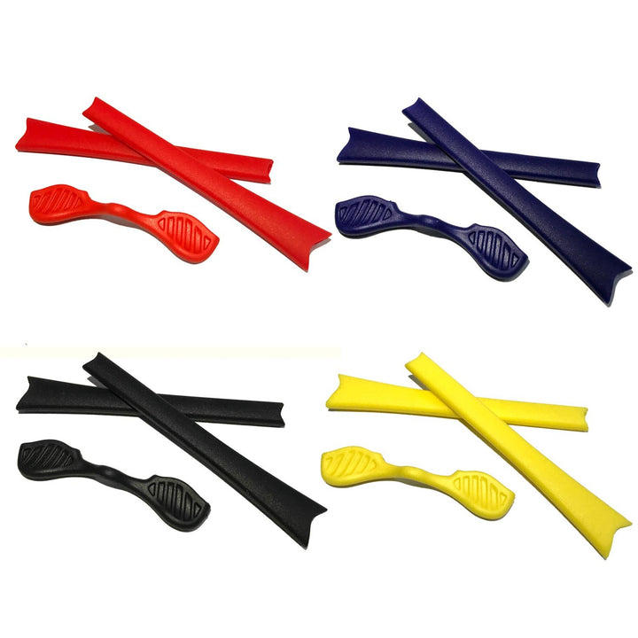 HKUCO Replacement Silicone Leg Set For Oakley Radar Ear socks Rubber Kit Red/Blue/Black/Yellow, Red/