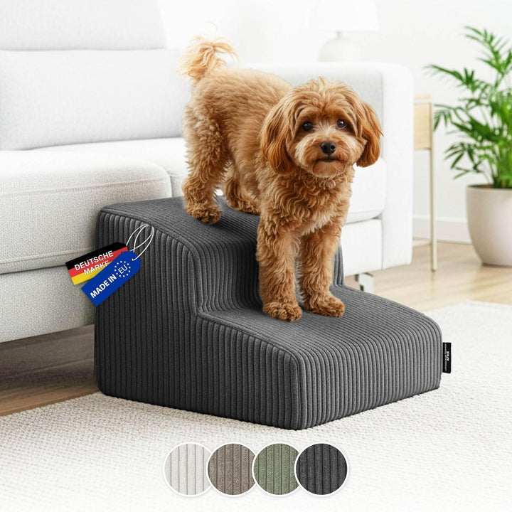 Rohrschneider Hundetreppe kleine Hunde | Made in EU | Haustiertreppe mit Rutschfester Unterseite | K