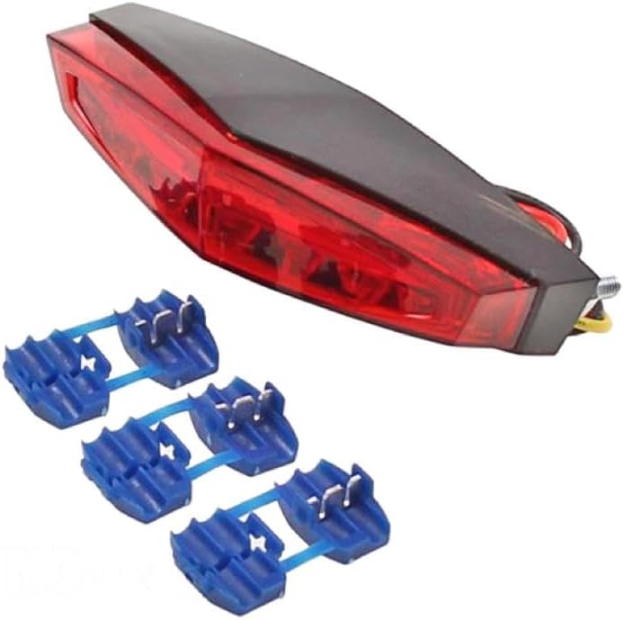 Streetparts24 Universal LED Rücklicht Bremslicht 12V Rot E-Geprüft für Roller, Motorrad, Enduro, Mot