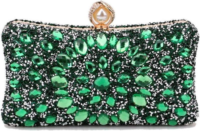 CORIOS Strass Clutch für Damen Shiny Abendtasche Diamant Clutch Tasche Kette Schultertasche Elegante