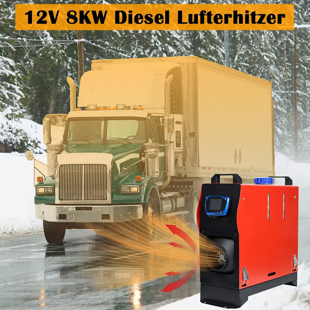 UISEBRT 8KW Standheizung Diesel Lufterhitzer 12V, Air Diesel Heizung Dieselheizung mit Schalldämpfer