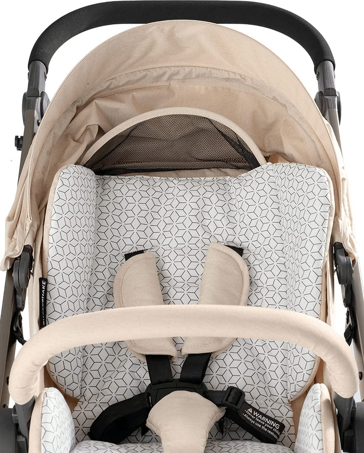 TWISTSHAKE Sitzauflage und Fusssack Set für Tour Kinderwagen, Beige Sitzauflage und Fusssack Beige,