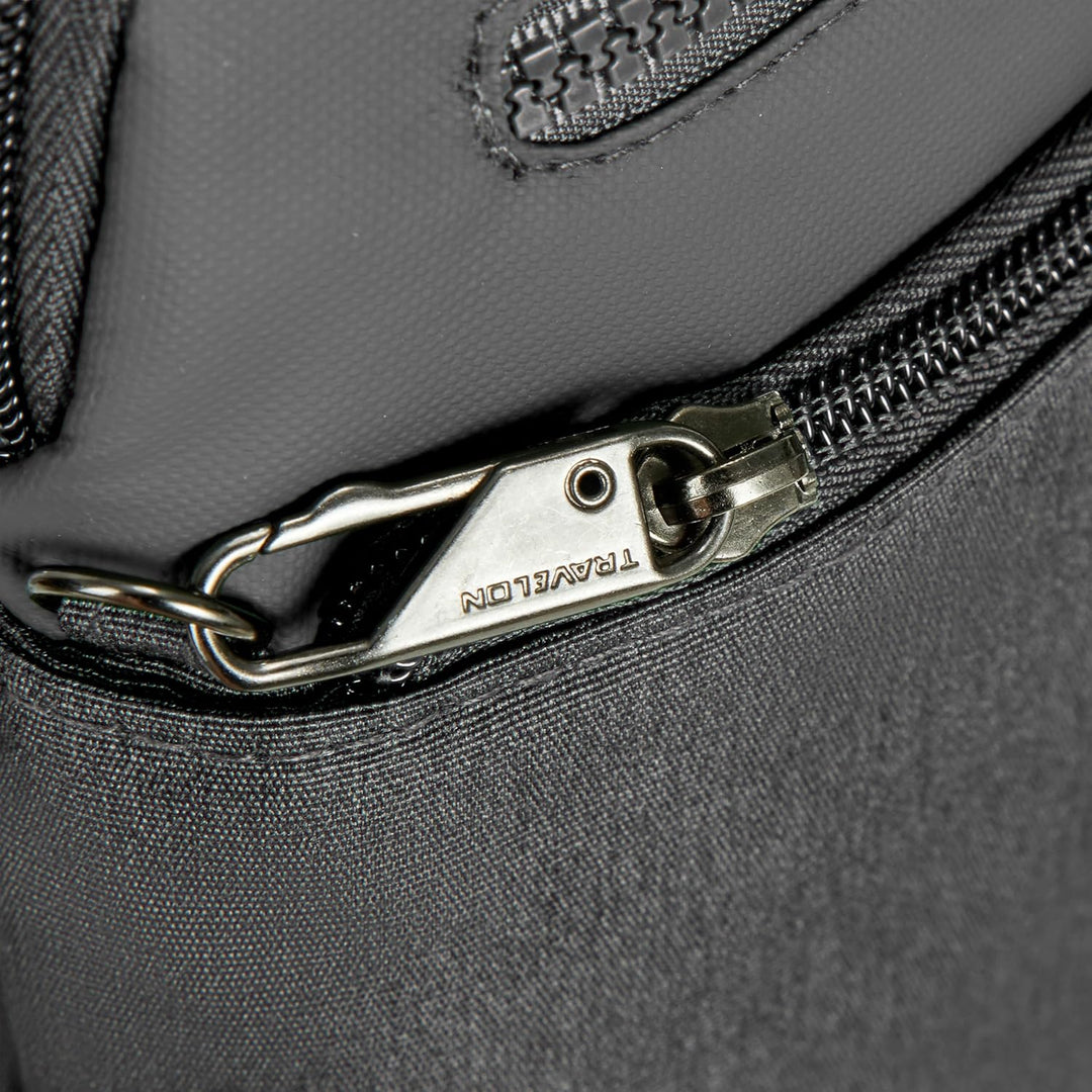 Travelon Unisex Diebstahlschutz Metro Small Crossbody Umhängetasche 9.75 x 10.75 x 2 Grau, 9.75 x 10