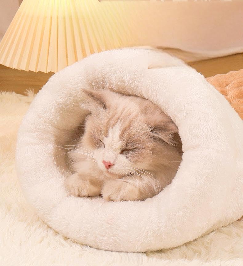Selbstwärmender Grosser Katzenschlafsack und Winterschlafsack für Hunde, 360° winddicht, Haustiernes
