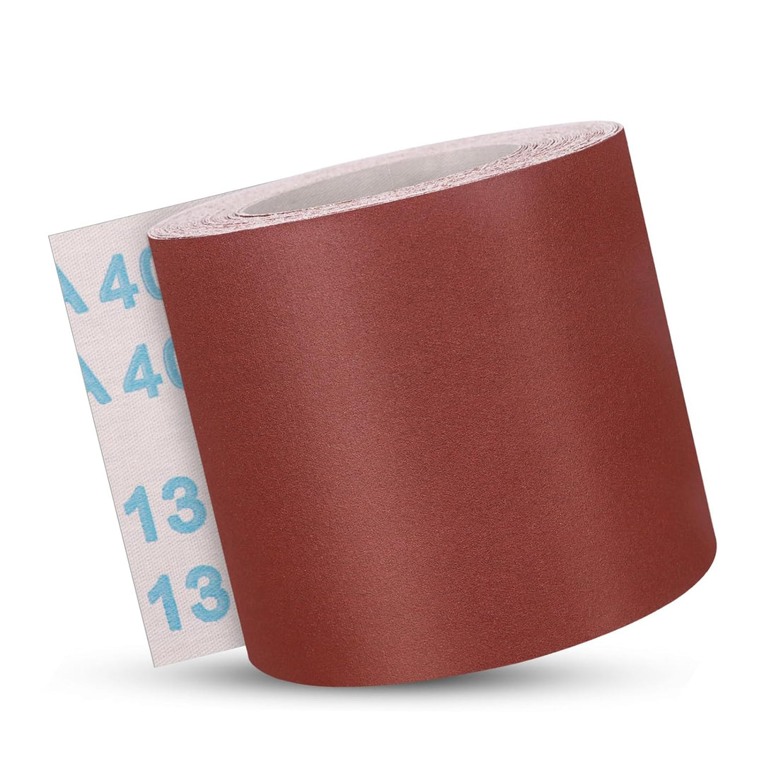 ZEHIQ Schleifpapier Rolle, Schleifpapierrollen Körnung 400, 100 mm x 10 m Schleifleinen Rolle für Ha