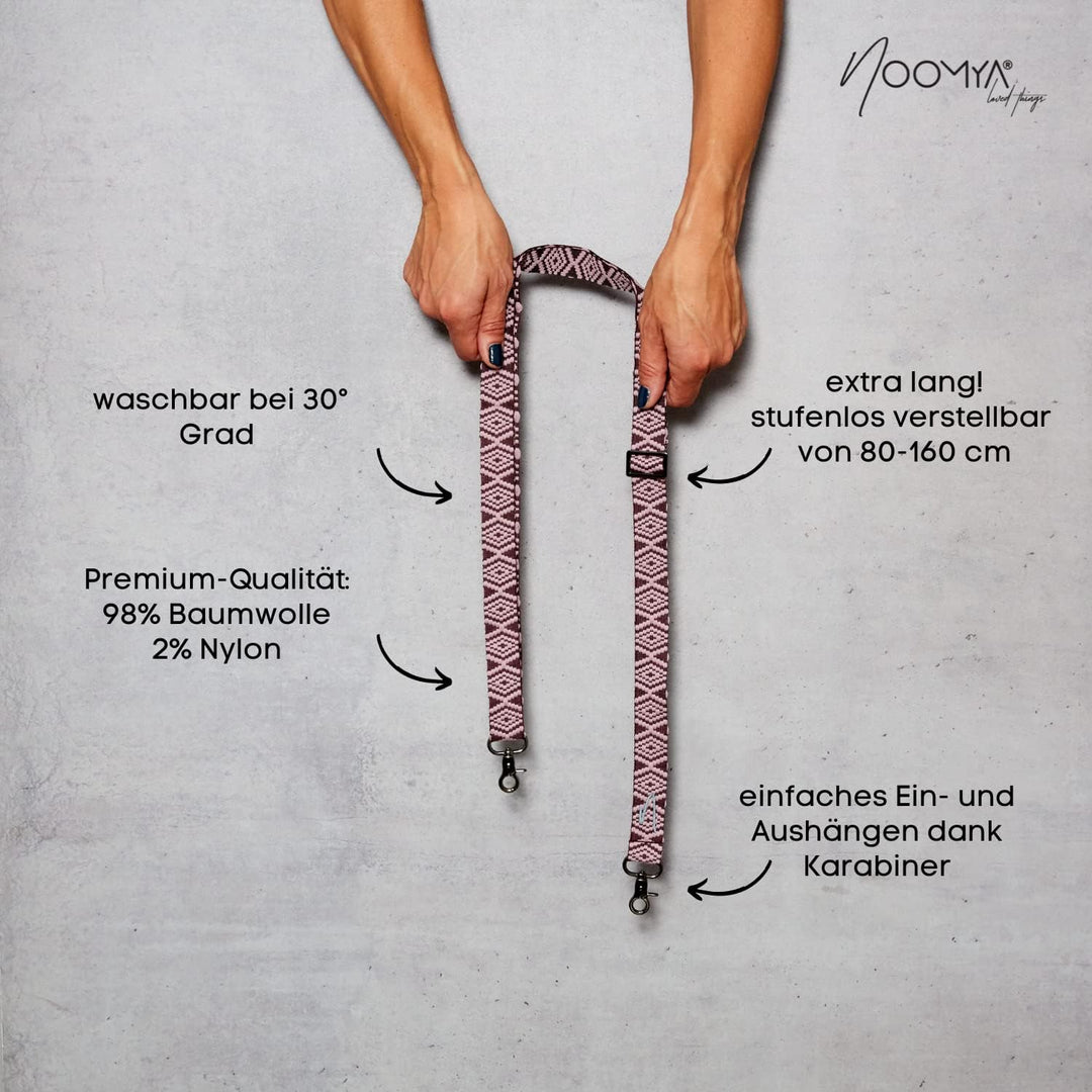 NOOMYA® Premium Fashion Handykette | Set Handyhülle iPhone 14 Plus & Handyband Wine Tasting | Handyg