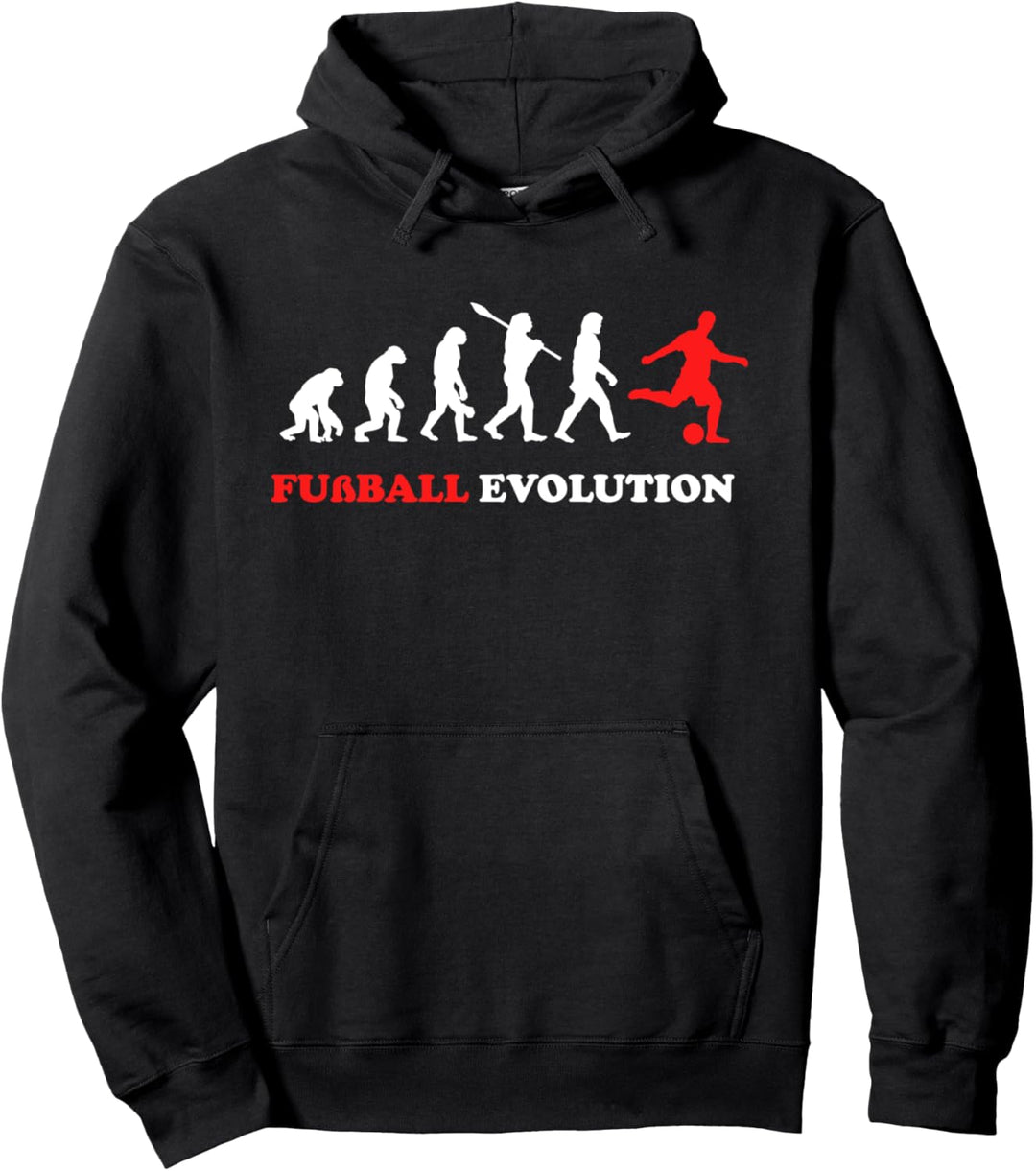 Fussballspieler Evolution Fussballer Geschenk Spruch Pullover Hoodie