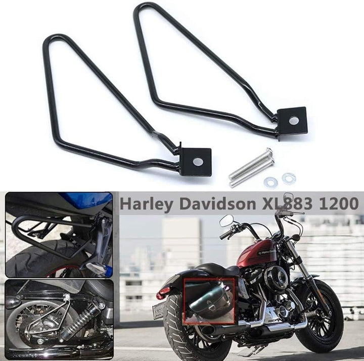 GOTOTOP Satteltaschenhalterung, 2X Motorrad-Satteltaschenhalterung für XL883/1200 HD1450/1584(Schwar