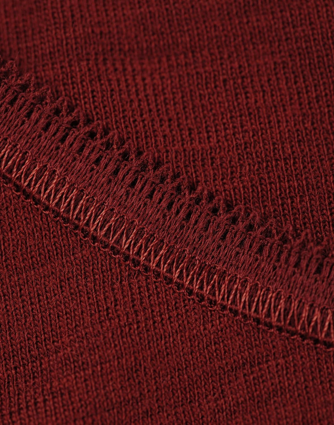 Dilling Top aus 100% natürlicher Merinowolle für Damen 34 Rubinrot, 34 Rubinrot