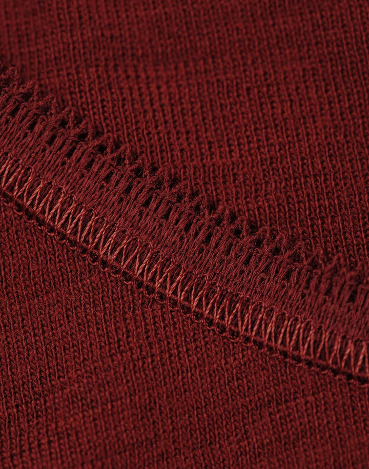 Dilling Top aus 100% natürlicher Merinowolle für Damen 34 Rubinrot, 34 Rubinrot