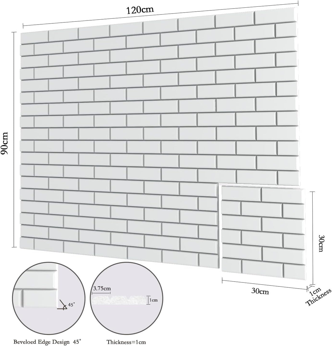 JBER Akustikpaneele, selbstklebend, Ziegelstein-Schallschutzplatten, hochdichte Akustikwandpaneele f