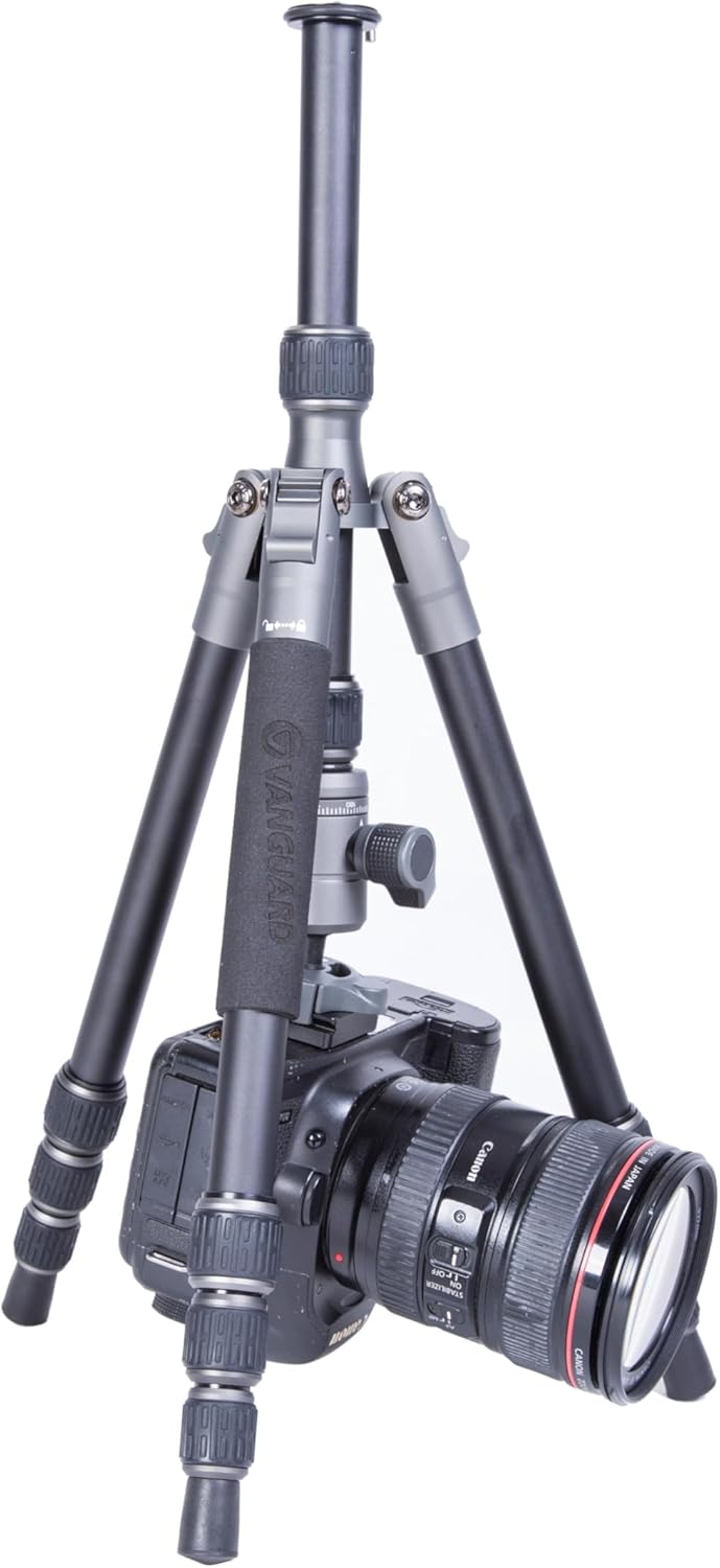 Vanguard VEO 3GO 204AB Reisestativ aus Aluminium Silber Tripod, Tripod