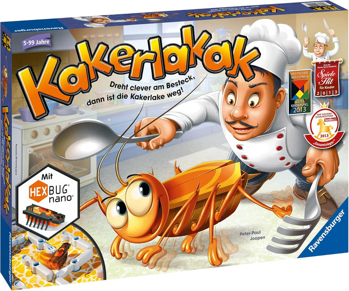 Ravensburger 22212 - Kakerlakak - Aktionsspiel mit elektronischer Kakerlake für Gross und Klein, Fam