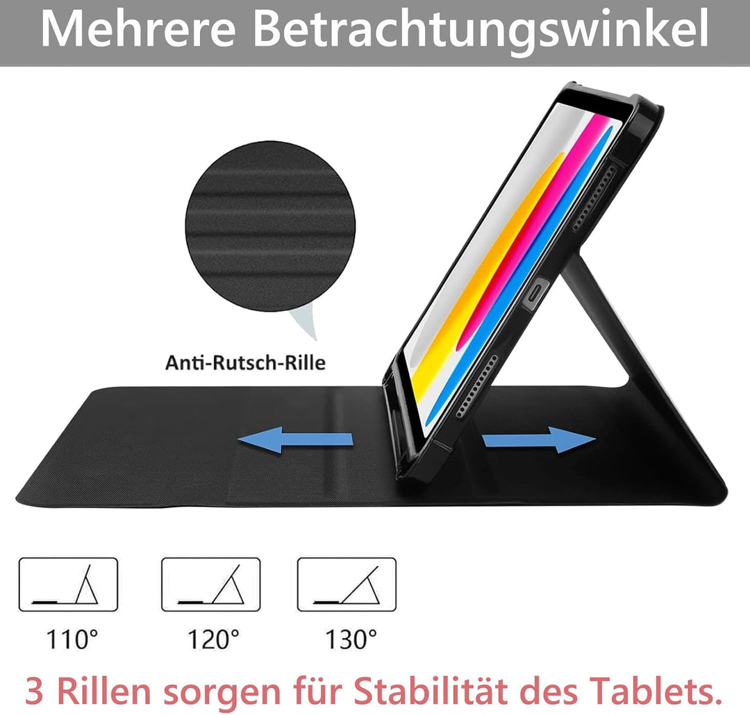 AVNICUD Tastatur für iPad 10 Generation 2022 10.9"/A16 11 Generation 2025 mit Touchpad, Hülle mit Ta