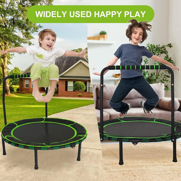 Trampolin Kinder Indoor Outdoor Ø91cm, Mini Trampolin Jumping Fitness Trampolin faltbar Gartentrampo