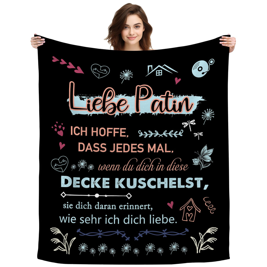 Original Geschenk Liebe Patin Ich Hoffe Dass Jedes Mal Wenn Du Dich In Diese Decke Kuschelst Sie Dic
