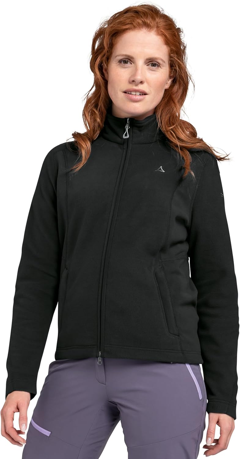 Schöffel Damen Fleece Jacket Leona3 Fleece Jacke 36 Schwarz, 36 Schwarz