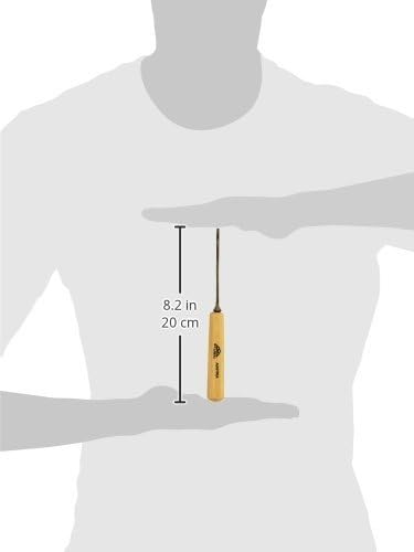 STUBAI Stemmeisen Stechbeitel Serie 52 - Form 26 | Gekröpftes Hohleisen 2 mm, mit Holzgriff, zum Vor