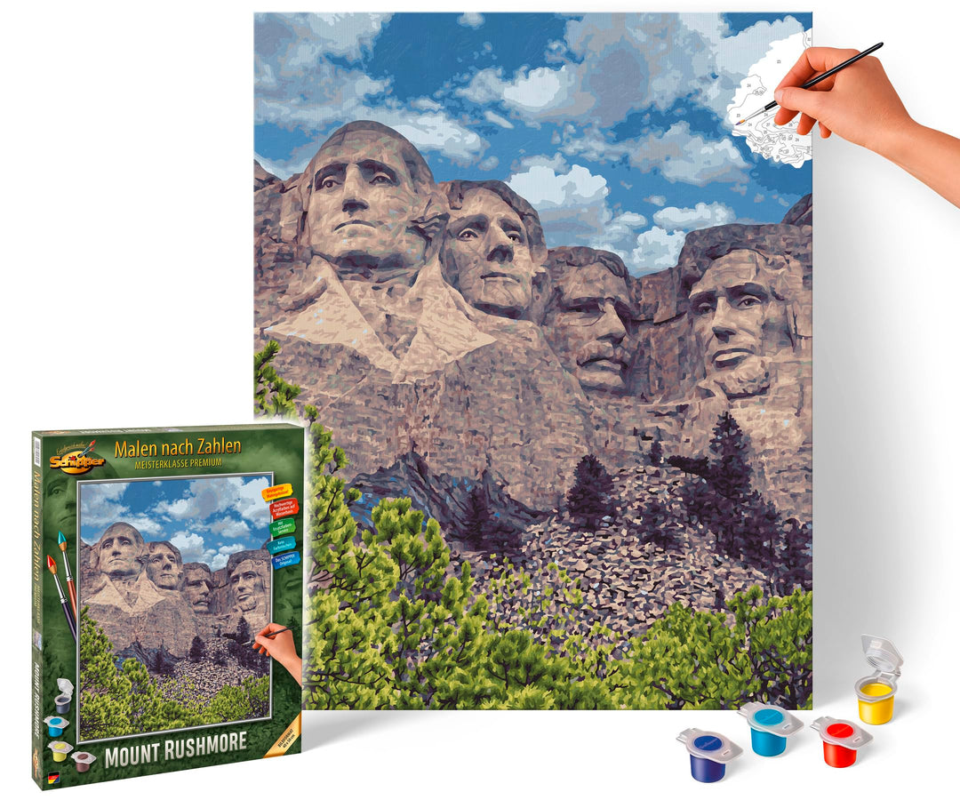 Schipper 609130895 Malen nach Zahlen – Mount Rushmore - Bilder malen für Erwachsene, inklusive Pinse
