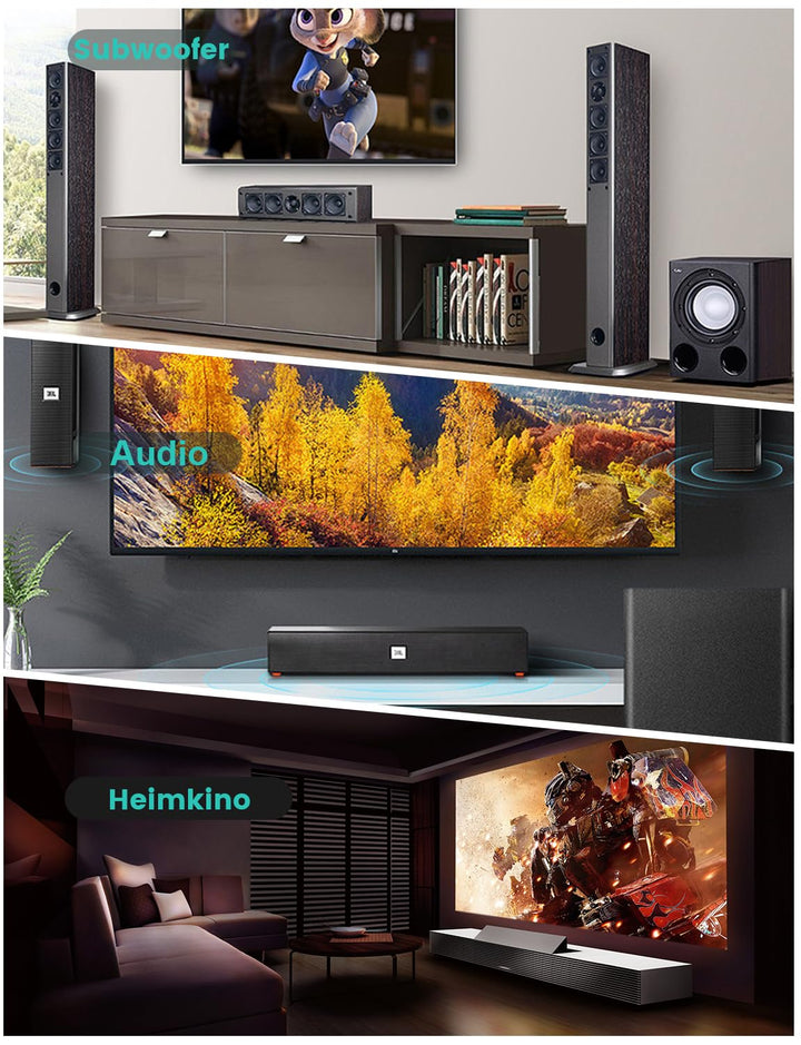 EMK 90 Grad Optisches Audiokabel Toslink Spdif Lichtleiterkabel für Stereoanlage, Soundbar, Heimkino
