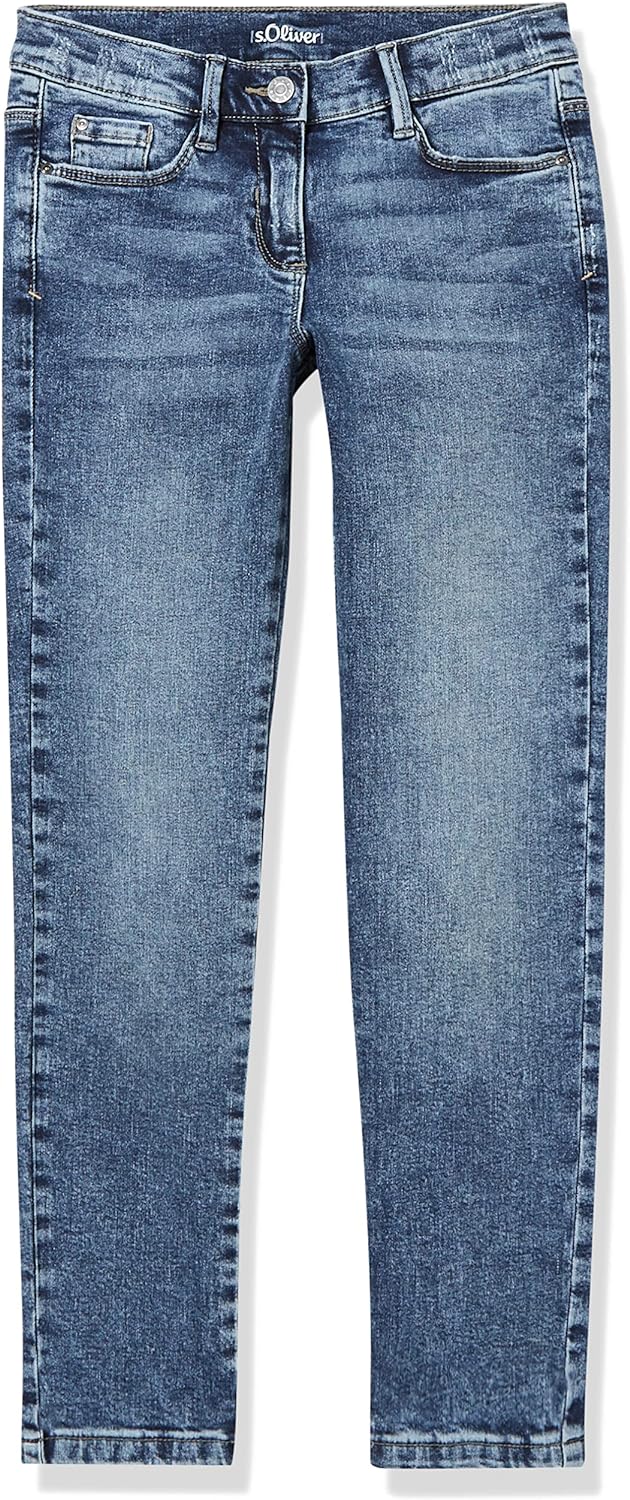s.Oliver Junior Girl's 2122126 Ankle Jeans, Suri Slim Fit, Blau 58z7, 152