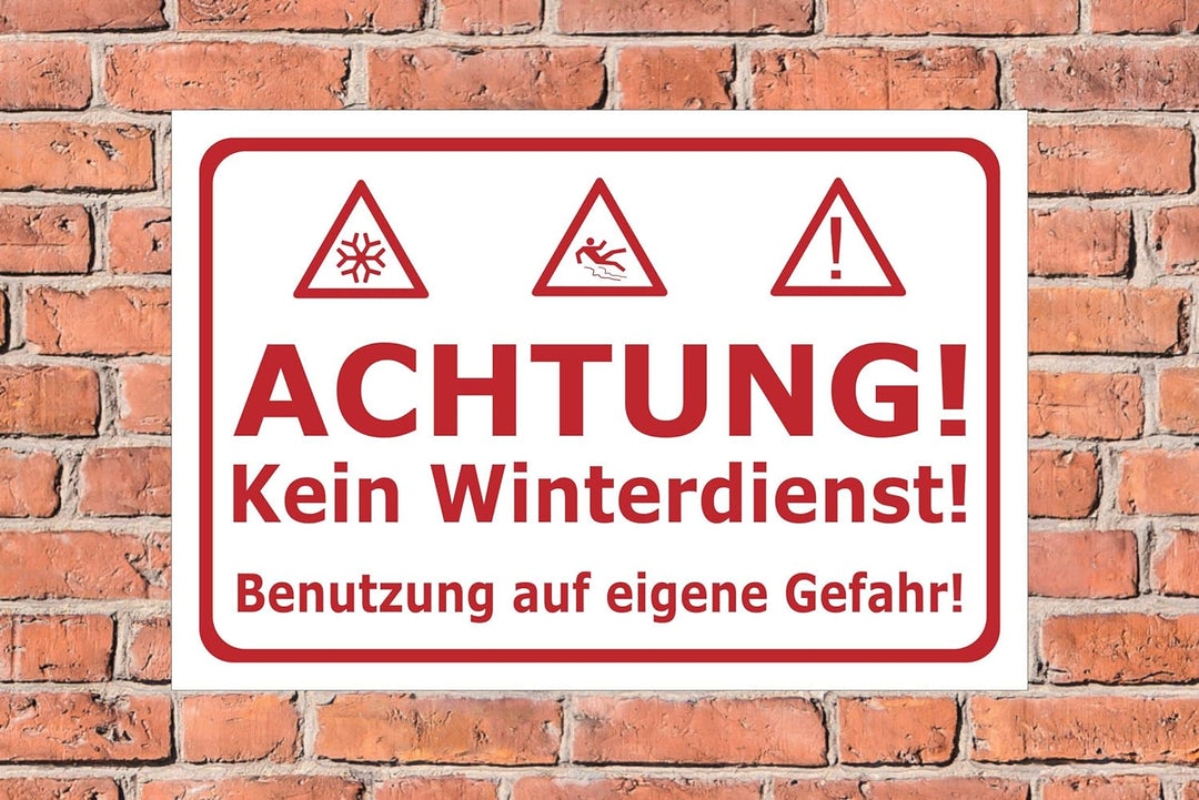 Melis Folienwerkstatt Schild Kein Winterdienst - 60x40cm - 3mm Aluverbund – 20 VAR S00018-020-E 60x4