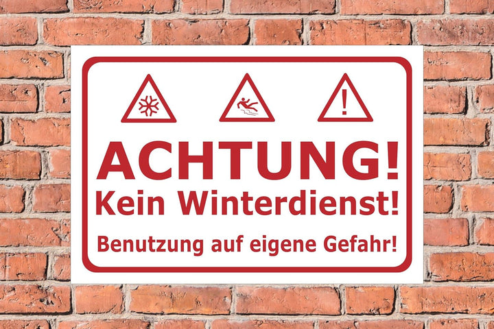 Melis Folienwerkstatt Schild Kein Winterdienst - 60x40cm - 3mm Aluverbund – 20 VAR S00018-020-E 60x4
