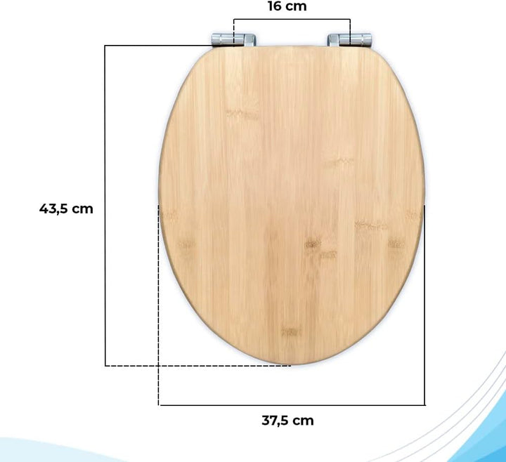 Bath4U Bambus Toilettendeckel | mit Absenkautomatik | Nachhaltige Klobrille | aus hochwertigem Bambu