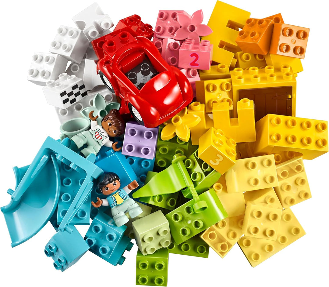 LEGO DUPLO Deluxe Steinebox, Lernspielzeug für Mädchen und Jungen zum Bauen, Steine mit Aufbewahrung