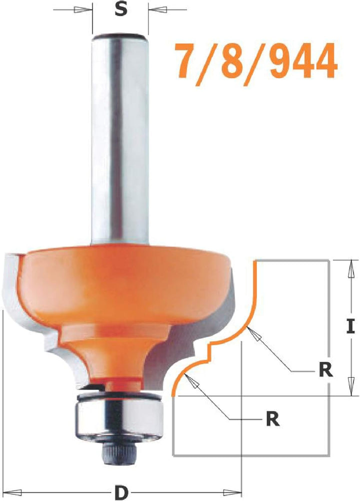 CMT ORANGE TOOLS 944.350.11 - PROFIL-FRÄSER M/ANLAUF. HM S=8 R=4.8/6.4