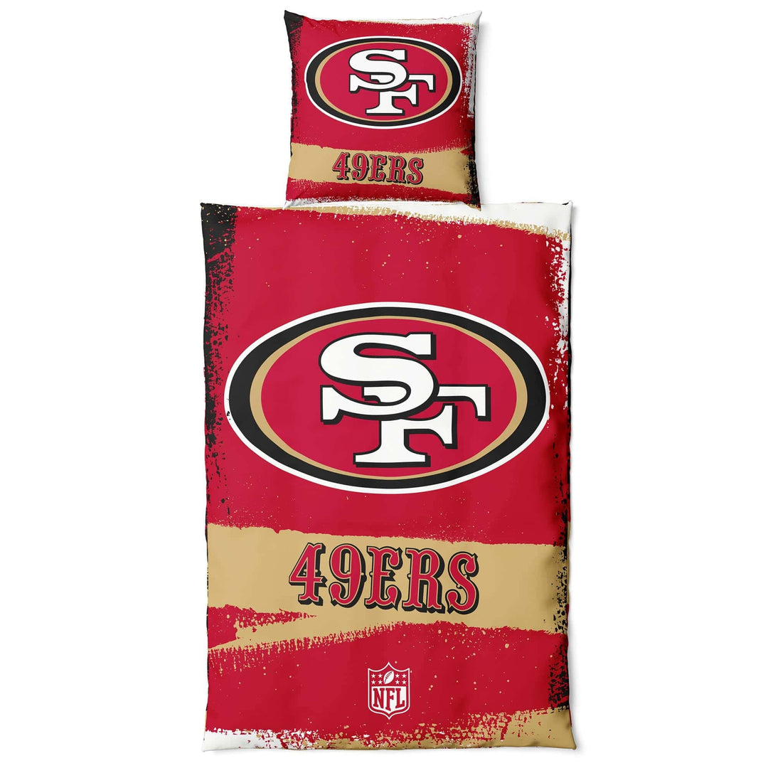 San Francisco 49ers NFL Bettwäsche Set ** Raw ** Baumwolle, Reissverschluss, 135x200 cm Bettdeckenbe