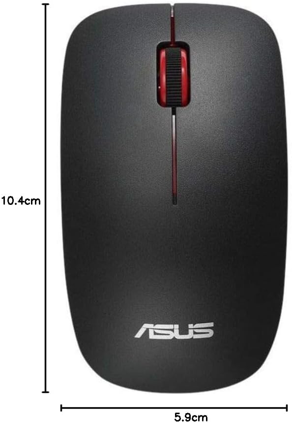 Asus 90XB0450-BMU000 WT300 wireless optical Schwarz/Rot (Deutsches Tastaturlayout)