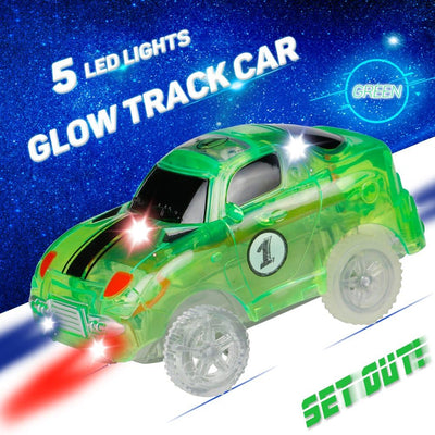 2 LED Race Cars Spielzeug Glow in The Dark für Kinder 3 4 5 6 7 8, MEHRWEG (2 Autos), 2 Autos